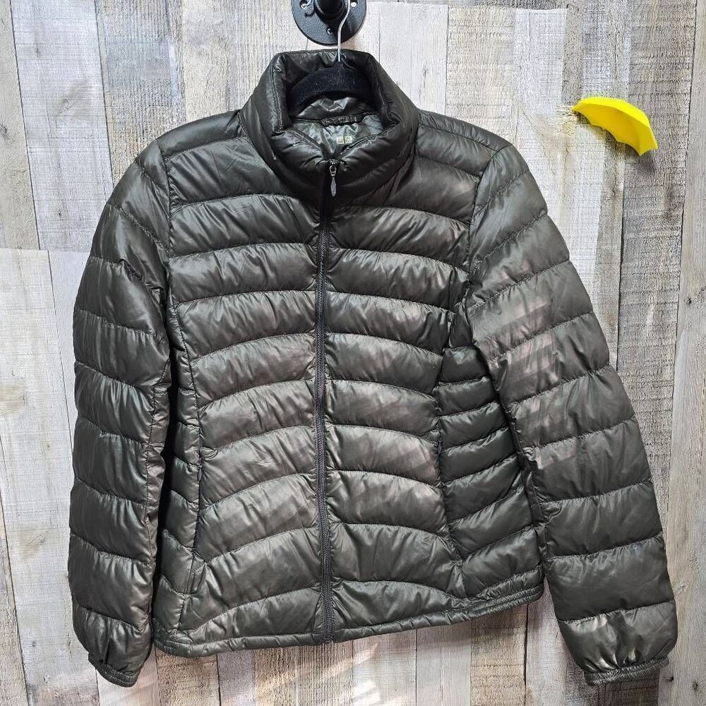 Uniqlo Military Green Down Filled Puffer Jacket Coat